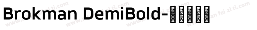 Brokman DemiBold字体转换